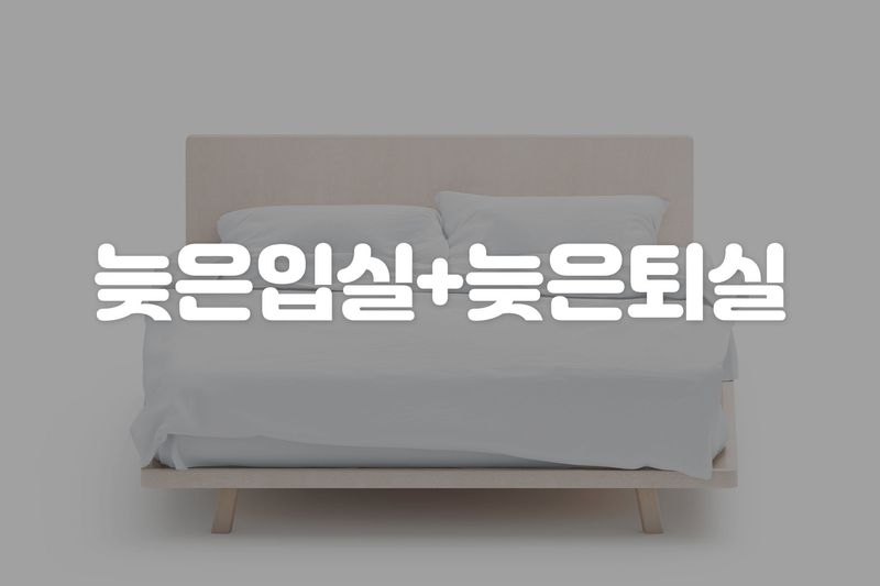 늦은입실+늦은퇴실 +연박불가- 도보(
