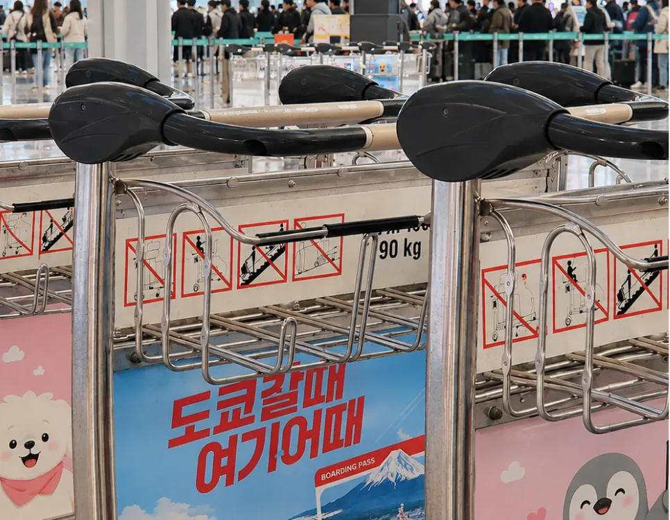 공항 카트 광고