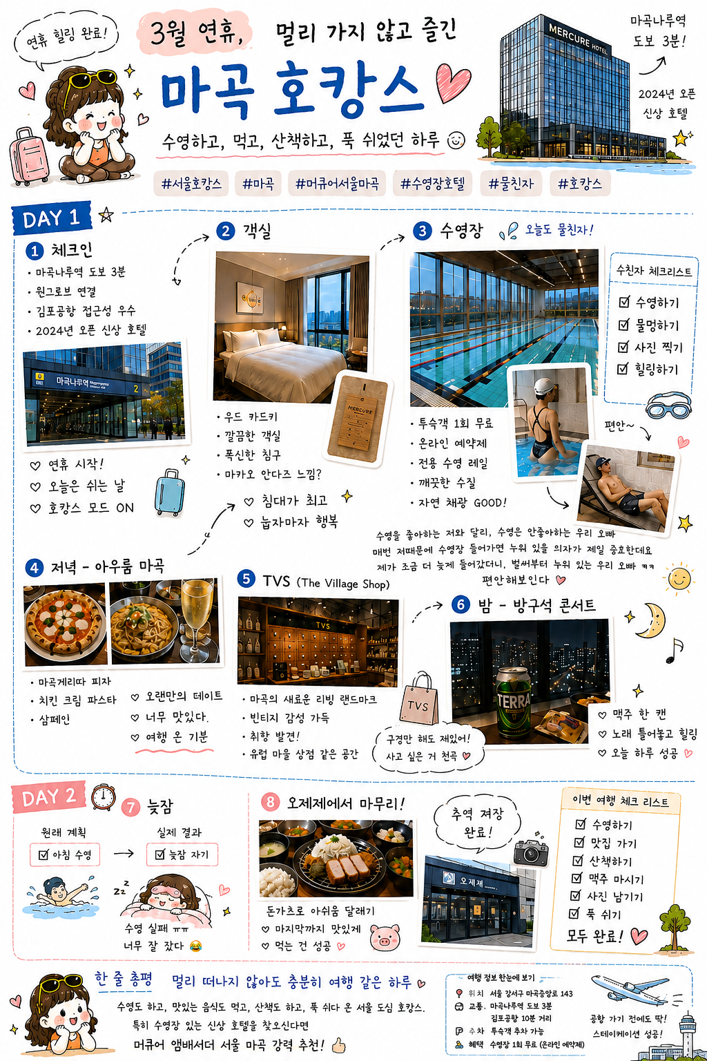 [여행일기] 3월 연휴, 멀리 가지 않고 즐긴 마곡 호캉스 🌿🏊