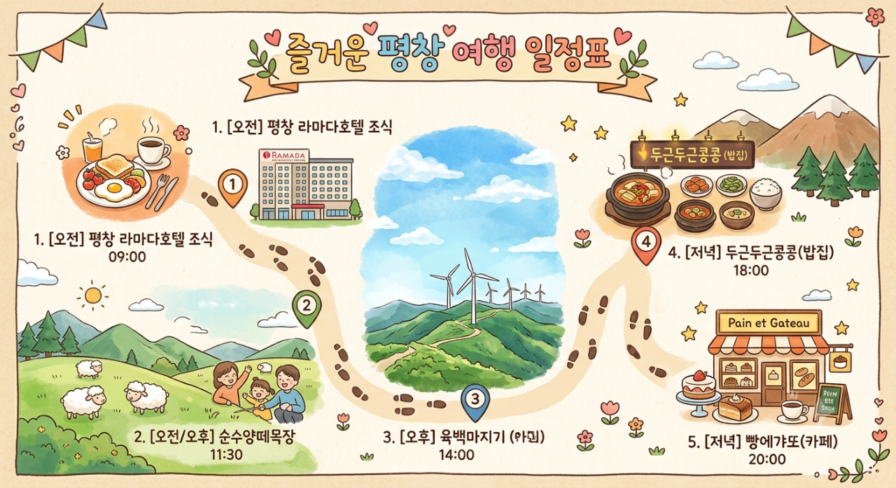 엄니모시고 라마다평창 양떼목장 육백마지기 보고왔어요 2일차