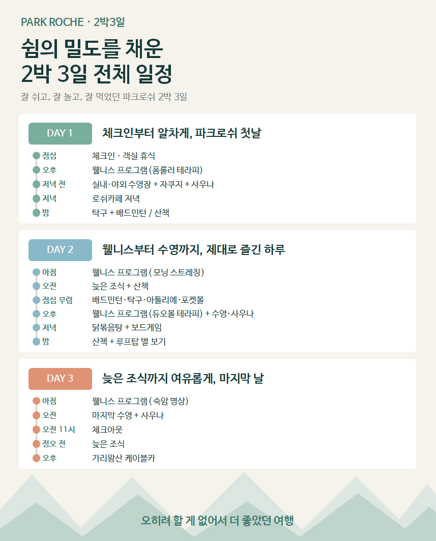 [정선 여행] 태교여행 성지라더니, 직장인이 더 잘 쉬고 왔다🌿｜정선 파크로쉬 2박 3일 <1탄>