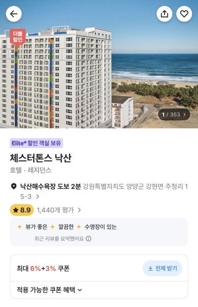 양양 낙산해수욕장 가성비 숙소 루프탑수영장 있는 체스터톤스낙산 아쉬운 점 참고하고 가세요