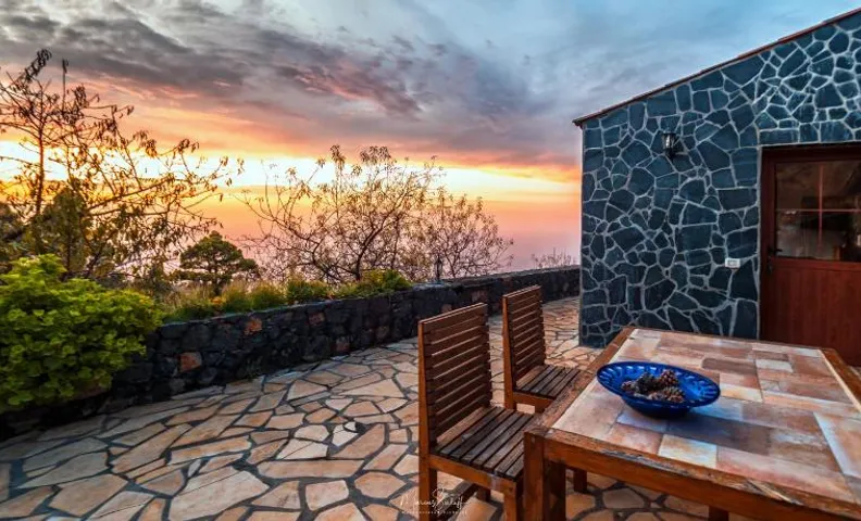 sunset and stars stone house
