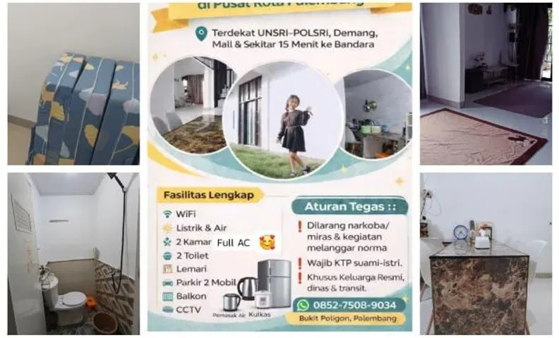 Afganecy Homestay Syariah Bukit Poligon Palembang lt.1
