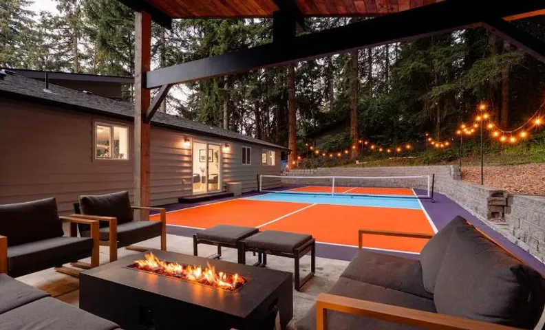 Pickleball Court Pool Table Fire Pit Private