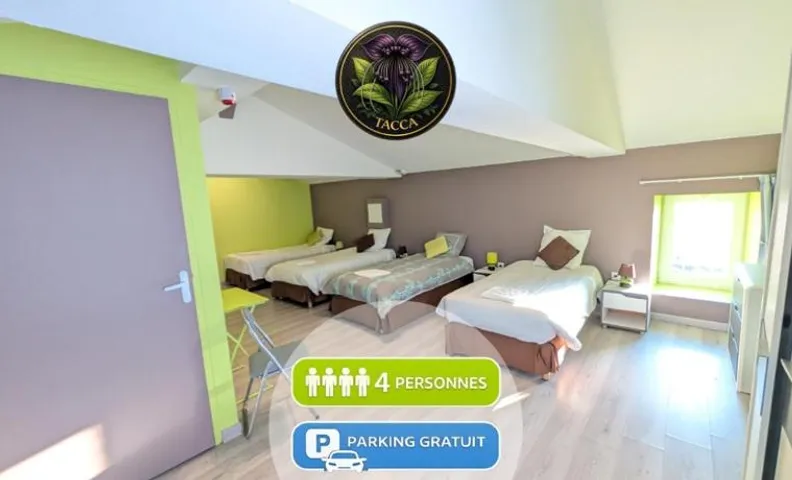 Chambres Etage1 au Gite Domaine du Luth - Parking gratuit - Cuisine Commune - 20 min Aquascope et Fu