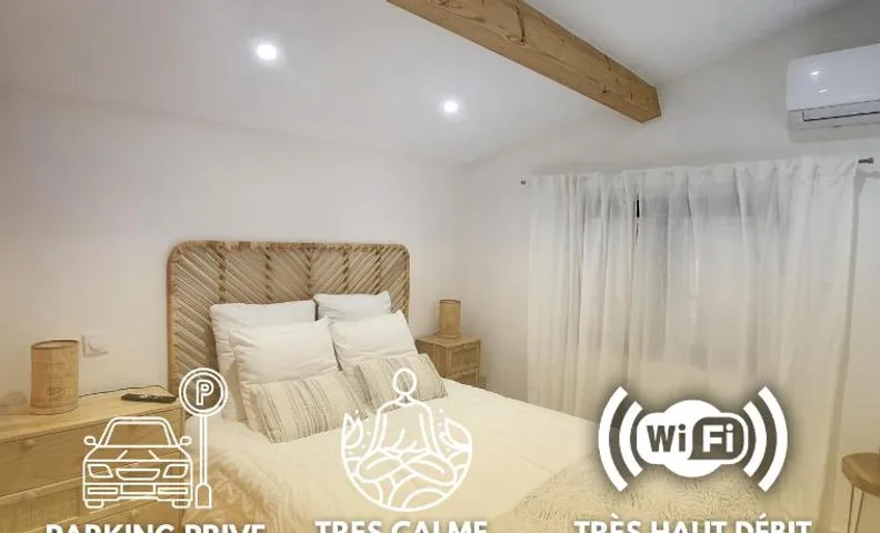 Duplex - Clim - Parking privé - Wifi - proche Avignon et parcs de Monteux - by CommeChezSoi