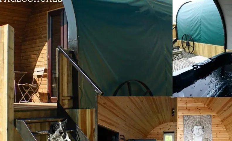 Dog Friendly Stagecoach Glamping Pod with Hot Tub