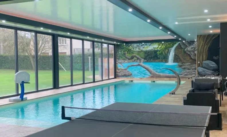 Cottage piscine intérieure31degrés ZOO LA FLECHE24H du Mans