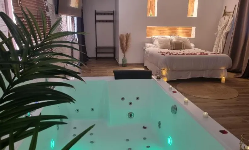 Evasion Romantique loft avec jacuzzi jardin privé près de Paris et 20min Stade de France