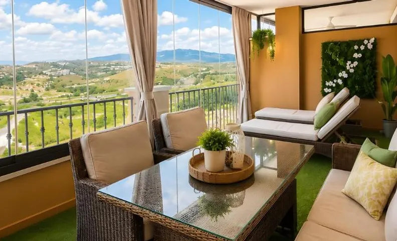 Golf & montaña, Terraza privada