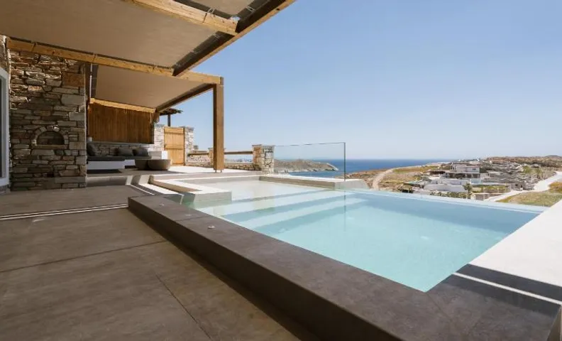 Ios Sea view apartment with pool 2B