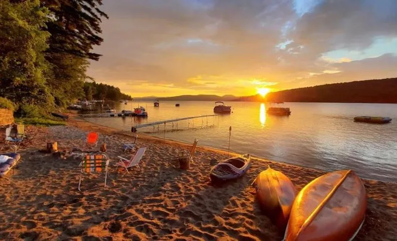 Yellow Pine Lake House ADK Schroon Private Beach