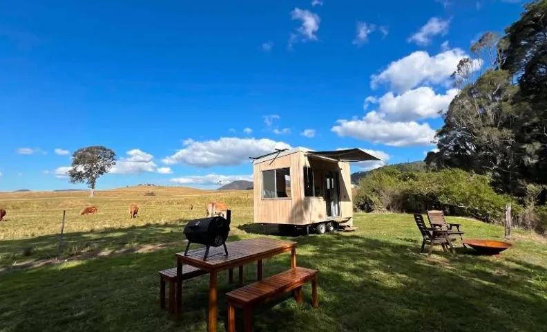 Off-grid tiny home on the creek
