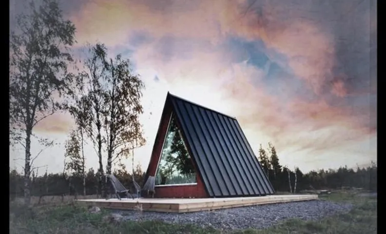 Glamping hut with panorama view