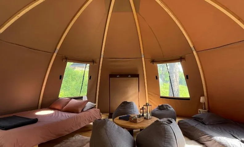 Family Glamping in a Forest