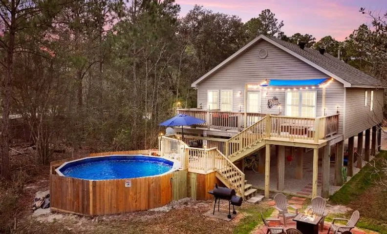 Waterfront Home with Pool, Hot Tub and Game Area