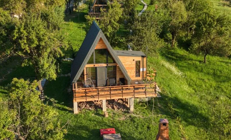 Scenic A-Frame Cabin with Private Hot Tub & Mountain View - IezerVenture